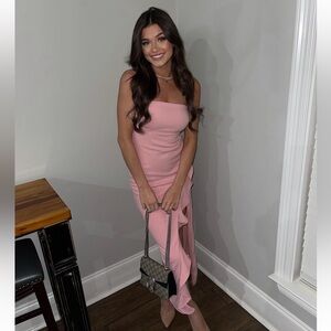 pink maxi dress